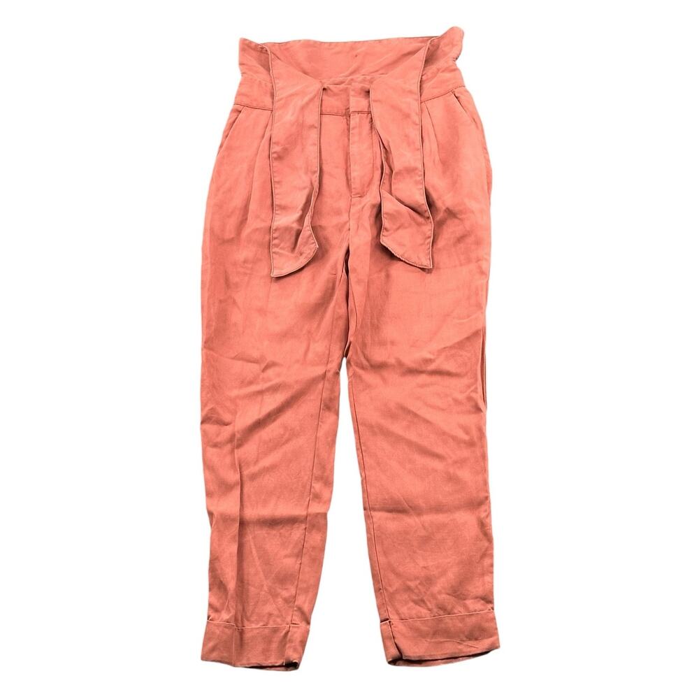 Cartonnier Anthropologie Pants Womens 4 Kingsley High Waist Tapered Crop Rose
